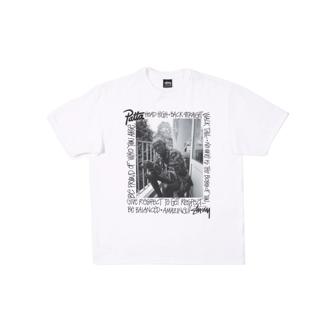 Patta x Stussy Respect Tee - White