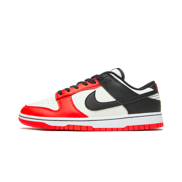 dunks low red and white